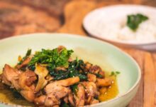 Thai ginger chicken gai pad king