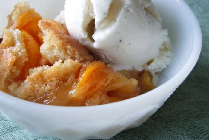 Gluten free peach cobbler