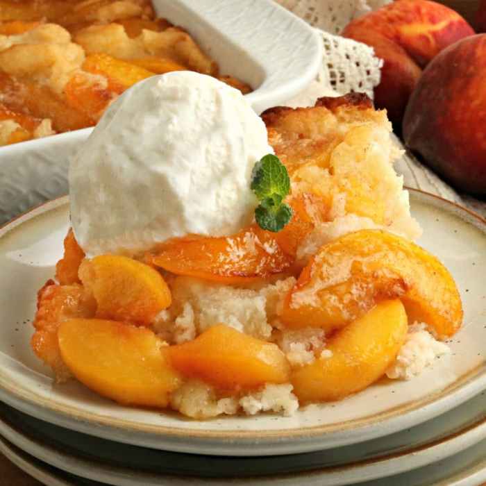 Gluten free peach cobbler