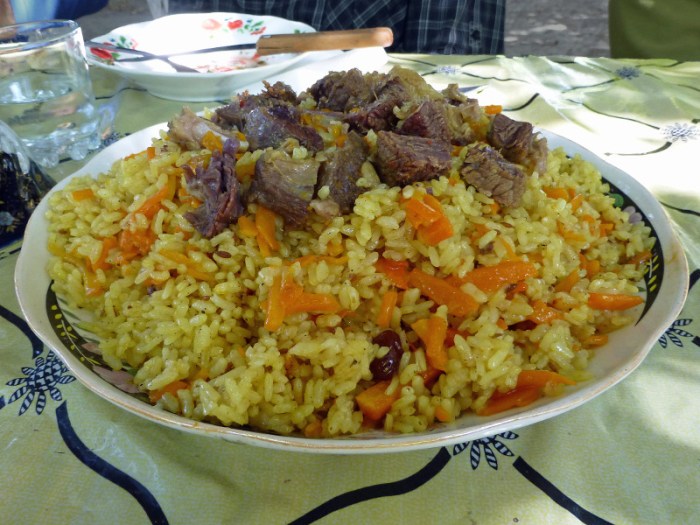 Plov uzbek pilaf lamb