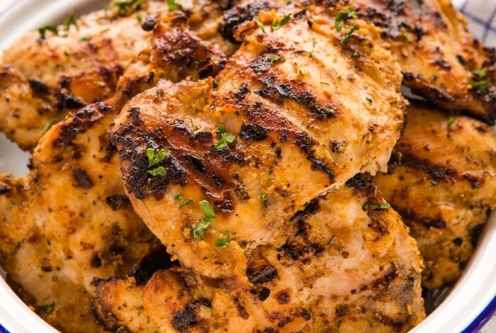 Grilled lemon yogurt chicken