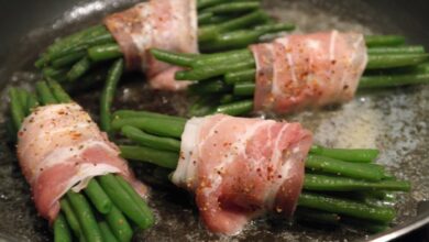 Bacon wrapped green beans