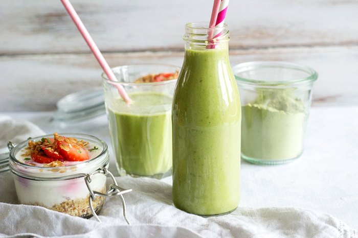 Green power oat smoothie