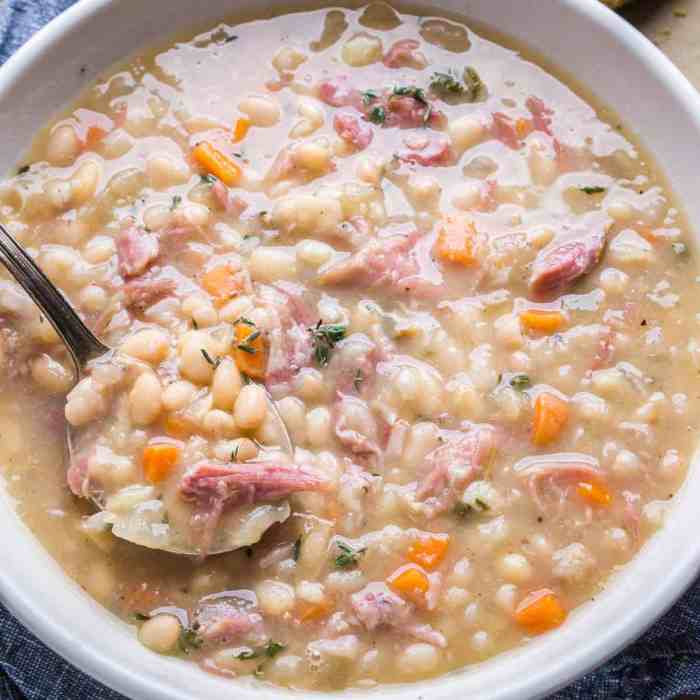 White bean and ham bone soup