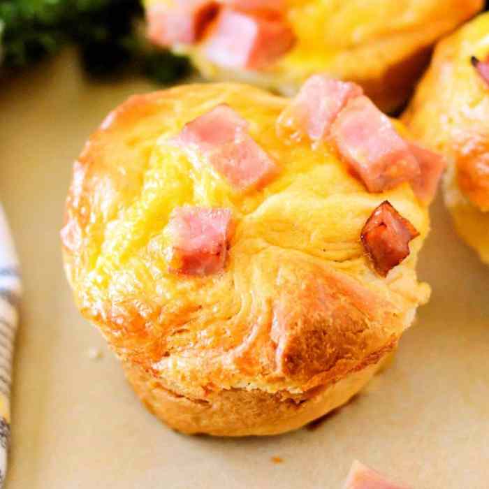 Ham cheese and egg cups