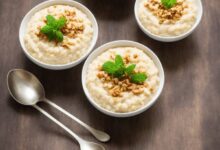 Healthier creamy rice pudding