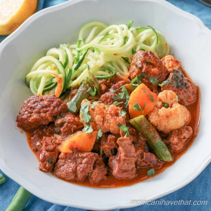 Curried beef with winter vegetables