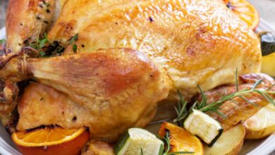 Orange herb roasted chicken