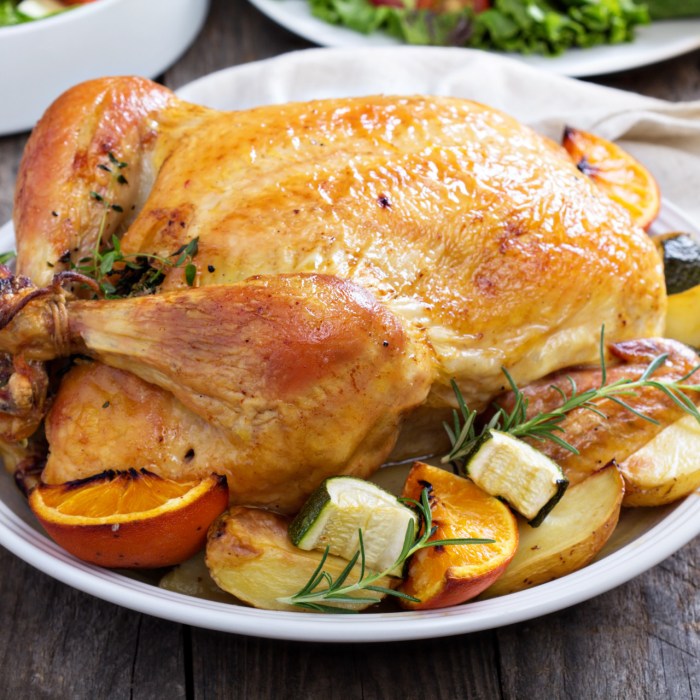 Orange herb roasted chicken