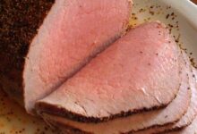 High temperature eye of round roast