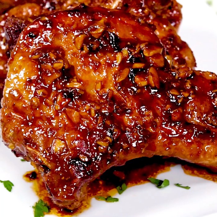 Quick and easy honey garlic pork chops