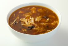 Homemade hot and sour soup