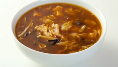 Homemade hot and sour soup