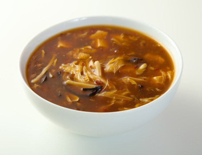 Homemade hot and sour soup