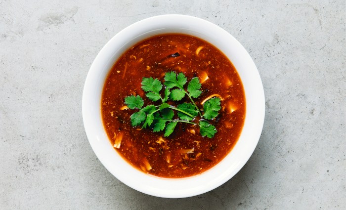 Homemade hot and sour soup