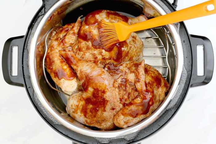 Pressure cooker barbeque chicken