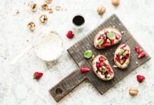 Strawberry balsamic ricotta bruschetta