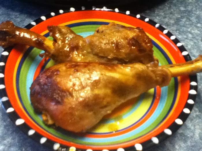 Slow cooker turkey legs