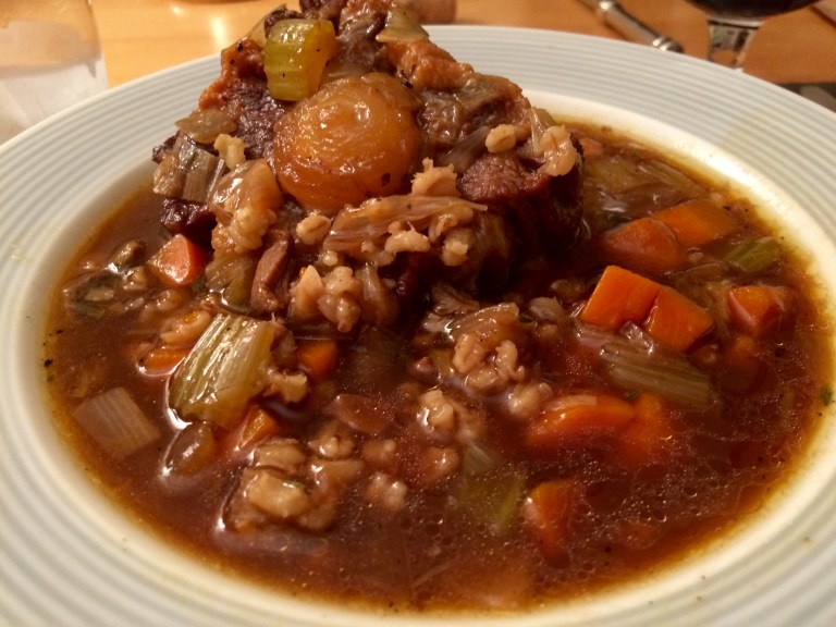 Lindas oxtail and barley soup