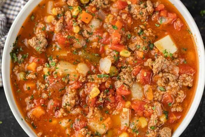 Instant pot beef and vegetable soup