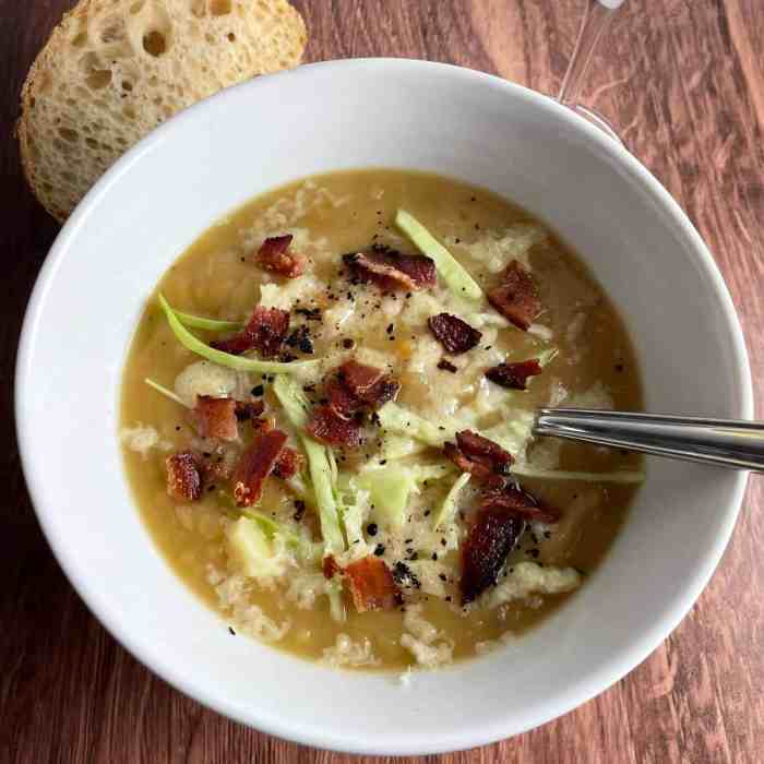 Irish bacon and cabbage soup