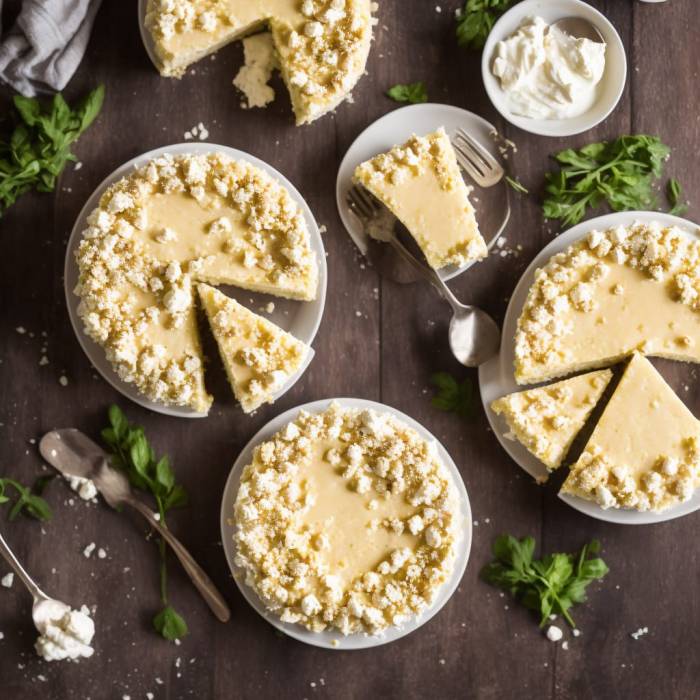 Italian cream cheese and ricotta cheesecake