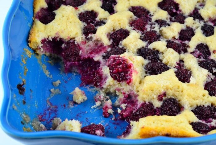 Baking mix blackberry cobbler