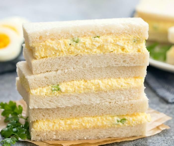 Japanese egg salad sandwich tamago sando