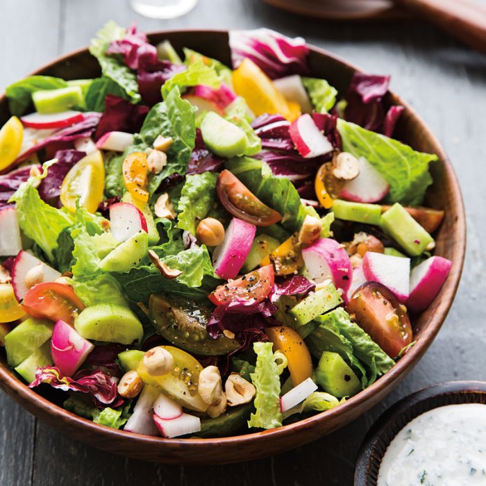 Chopped salad with buttermilk dressing