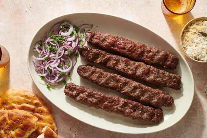 Kabob koobideh persian ground meat kabobs