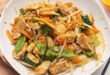 Orange chicken stir fry