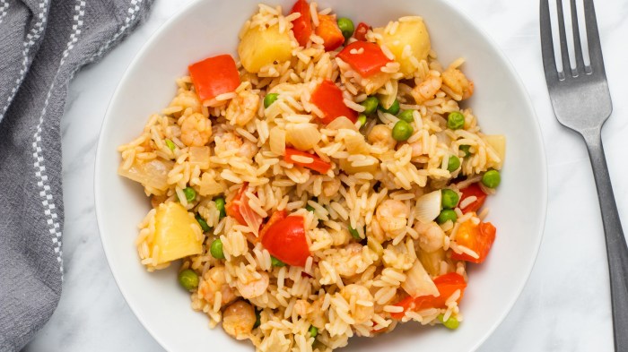 Pineapple shrimp fried rice