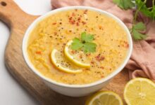 Lentil soup with lemon