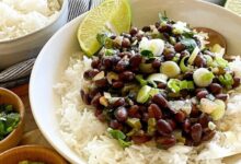 Pacific cuban black beans and rice