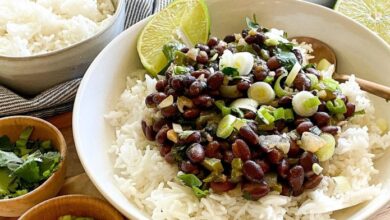 Pacific cuban black beans and rice