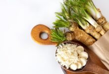 Moms zesty carrots with horseradish