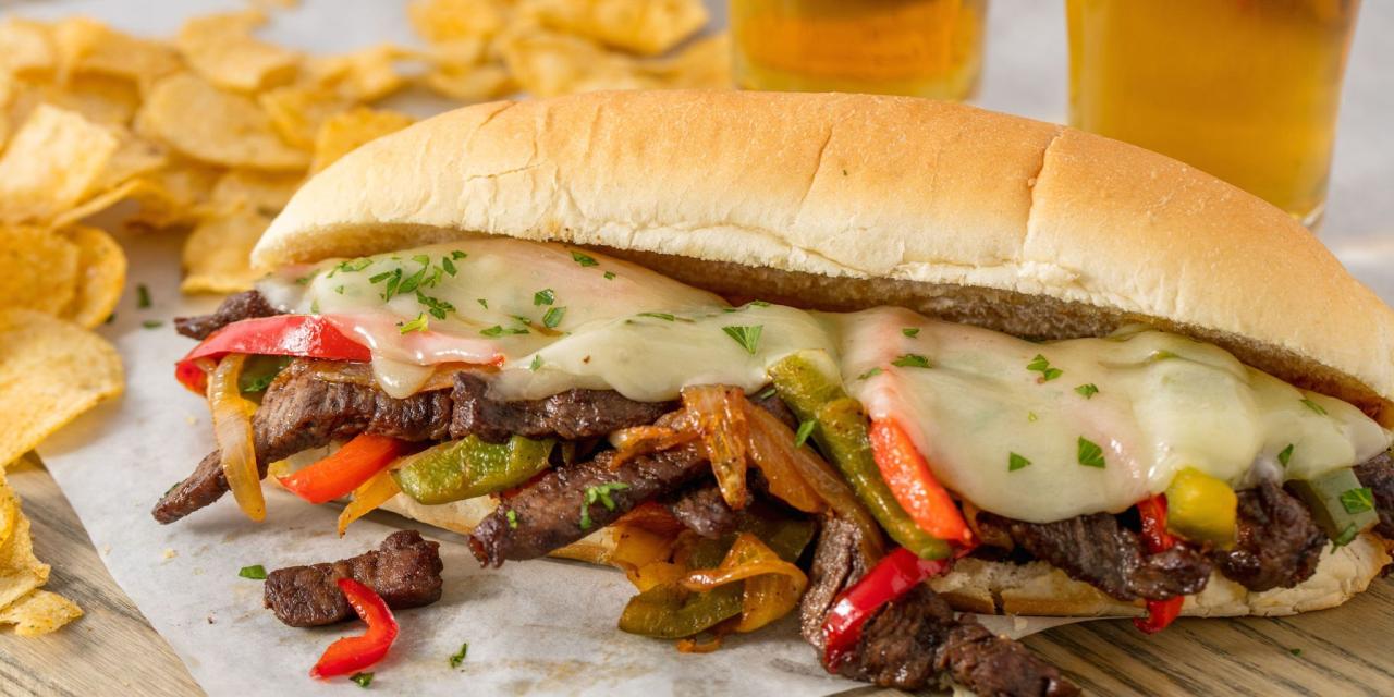 Griddle style philly steak sandwiches