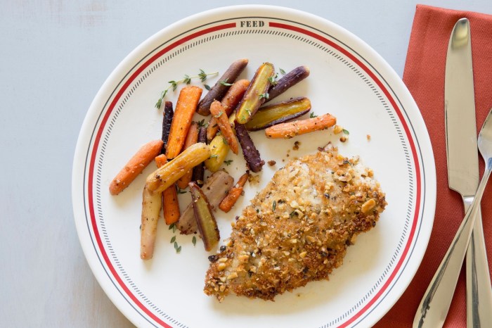 Walnut crusted chicken breast