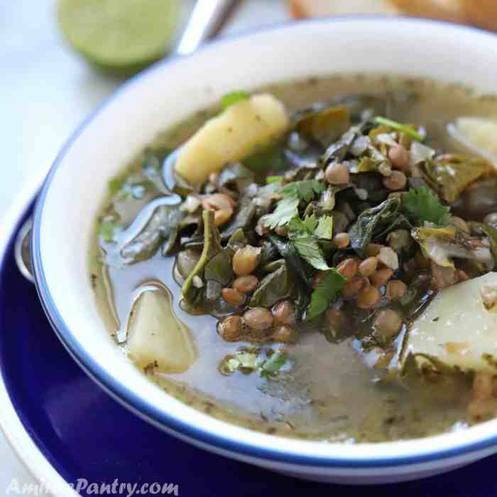 Chard lentil soup lebanese style