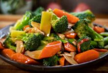 Asian beef and vegetable stir fry