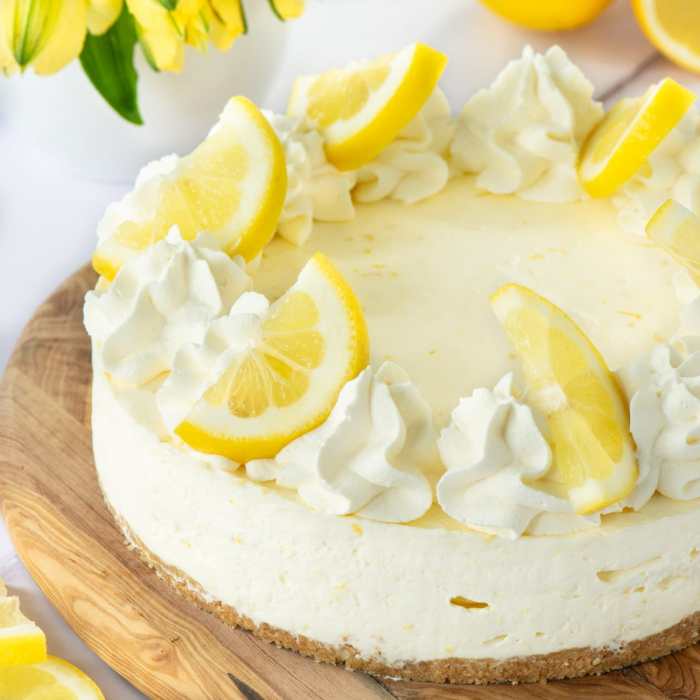 No bake lemon cheesecake