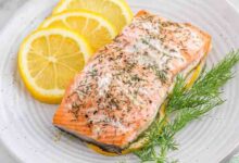 Salmon with lemon and dill