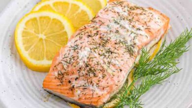 Salmon with lemon and dill