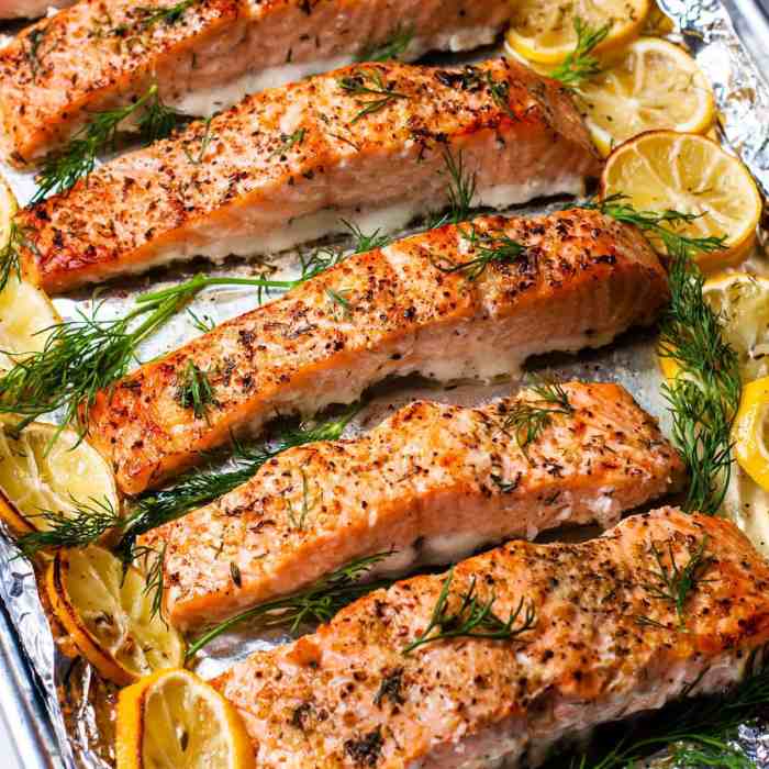 Salmon with lemon and dill