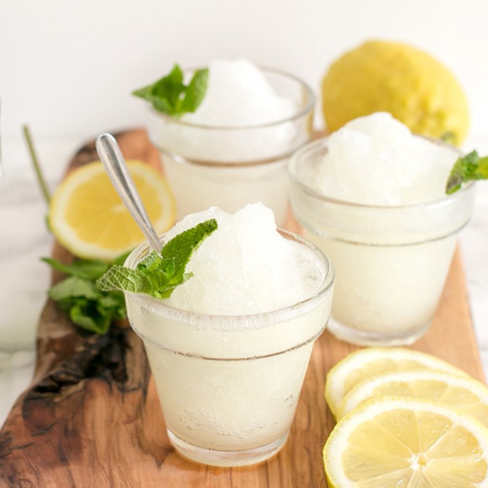 Authentic sicilian granita al limone