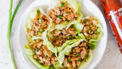 Ground turkey lettuce wraps