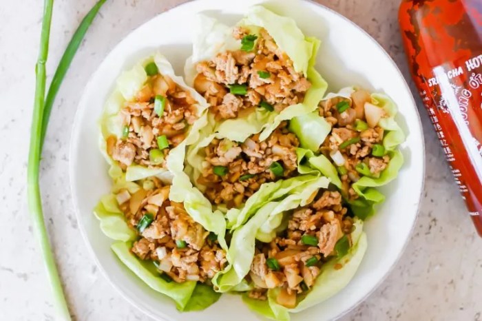 Ground turkey lettuce wraps