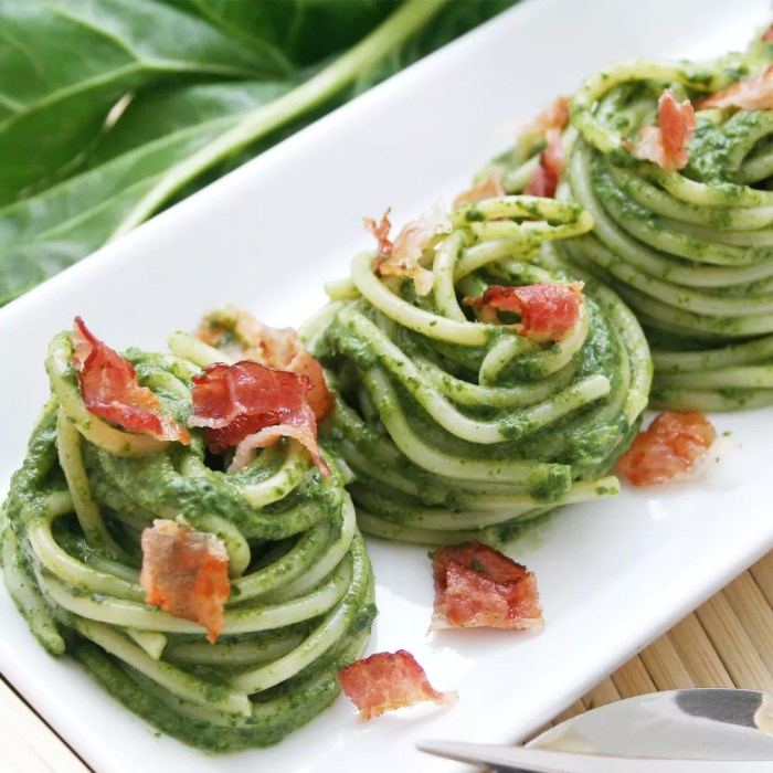 Linguini with roasted broccoli pesto