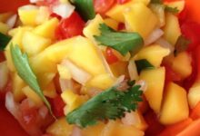 Mango peach and pineapple salsa