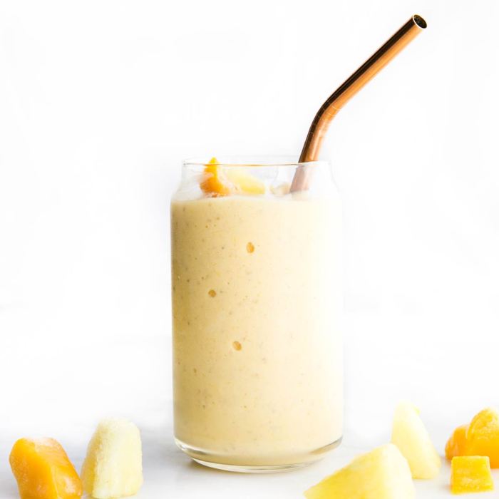 Pineapple mango coconut smoothie